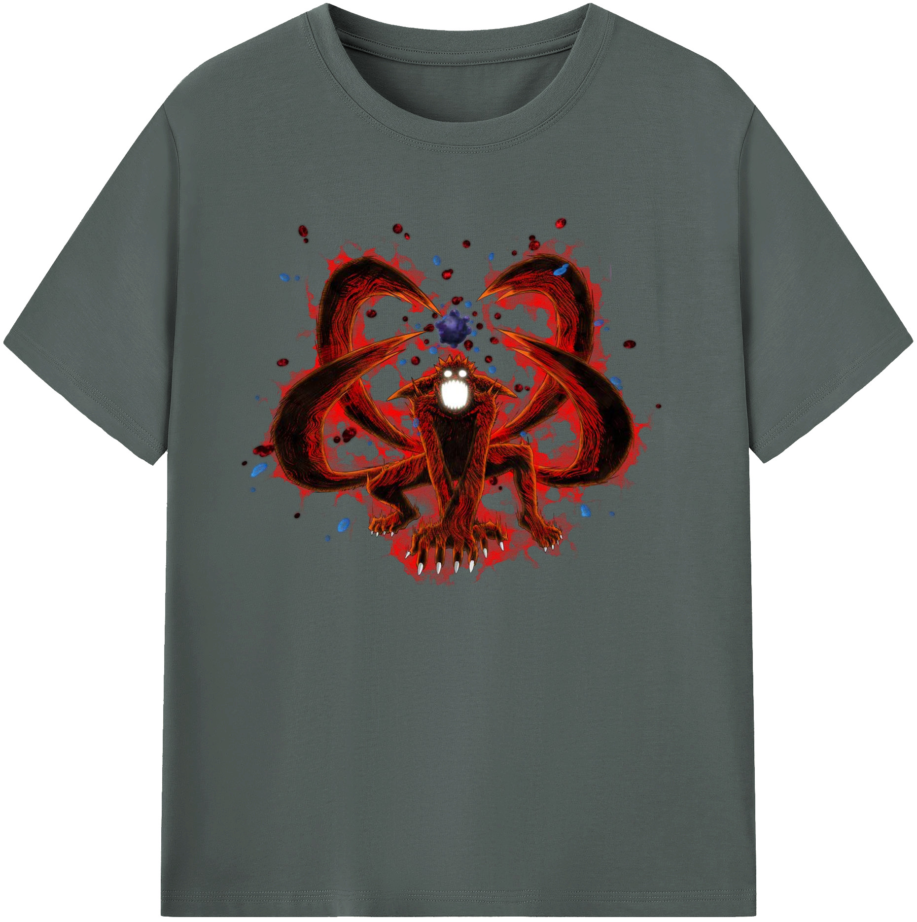 （画像用） NARUTO -ナルト- うずまき ナルト Uzumaki Naruto 綿100％ メンズ半袖Tシャツ｜肌触りやわらか＆通気性